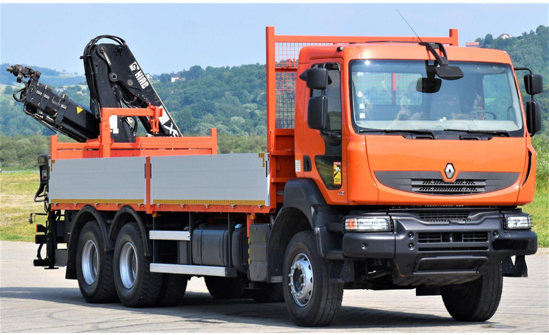 Renault KERAX 410 * HIAB 144 B-3 HIDUO / 6x4 * TOP - Autocarro con pianale/ Cassone fisso, Camion con gru: foto 3 Renault KERAX 410 * HIAB 144 B-3 HIDUO / 6x4 * TOP - Autocarro con pianale/ Cassone fisso, Camion con gru: foto 3