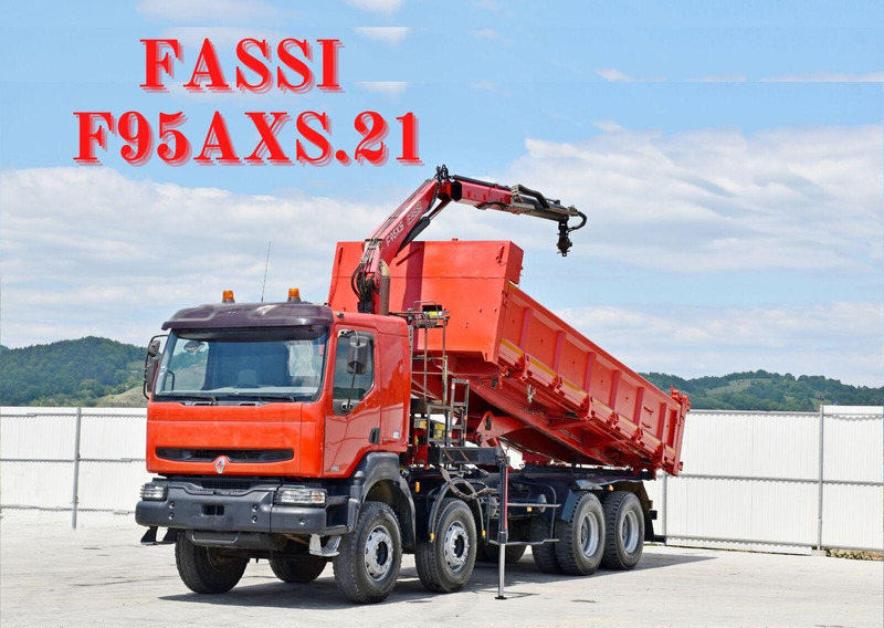 Renault KERAX 420 DCI Kipper 6,30m+FASSI F95AXS.21+FUNK - Autocarro ribaltabile, Camion con gru: foto 1 Renault KERAX 420 DCI Kipper 6,30m+FASSI F95AXS.21+FUNK - Autocarro ribaltabile, Camion con gru: foto 1