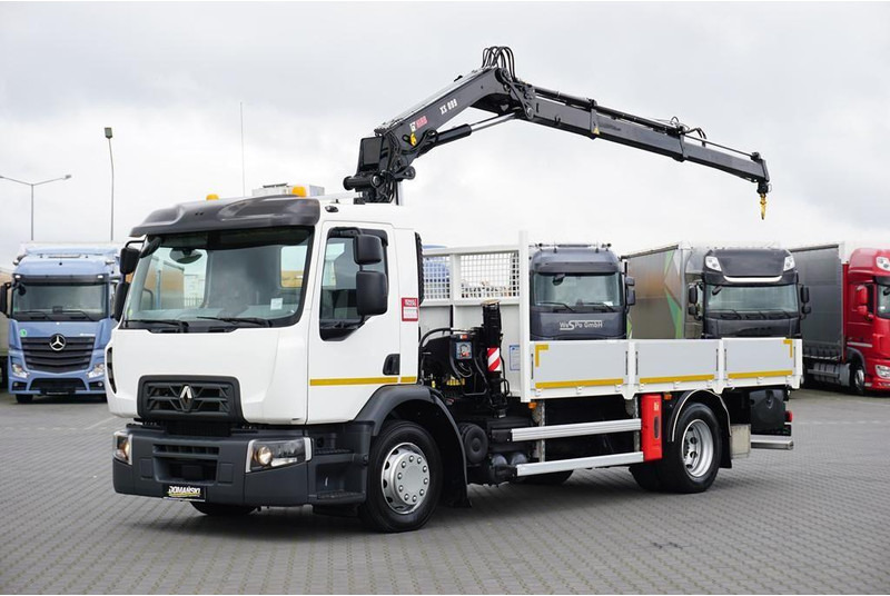 Renault PREMIUM / D16 / ACC / SKRZYNIOWY + HDS / HIAB 099 E - 2 HIDUO - Autocarro con pianale/ Cassone fisso, Camion con gru: foto 1 Renault PREMIUM / D16 / ACC / SKRZYNIOWY + HDS / HIAB 099 E - 2 HIDUO - Autocarro con pianale/ Cassone fisso, Camion con gru: foto 1