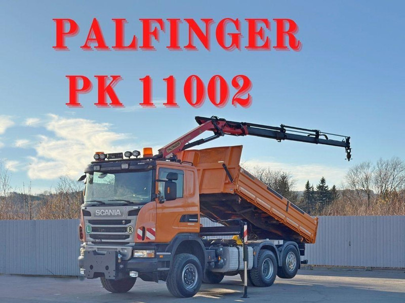Scania G 360 * KIPPER 4,60m * PALFINGER PK 11002/ 4x4 - Autocarro ribaltabile, Camion con gru: foto 1 Scania G 360 * KIPPER 4,60m * PALFINGER PK 11002/ 4x4 - Autocarro ribaltabile, Camion con gru: foto 1