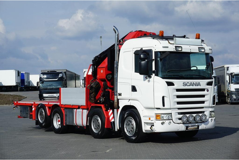 Scania G 480 / 8 X 2 / SKRZYNIOWY + HDS / HMF THOR - O K6 + JIB FJ 2000 - Autocarro con pianale/ Cassone fisso, Camion con gru: foto 2 Scania G 480 / 8 X 2 / SKRZYNIOWY + HDS / HMF THOR - O K6 + JIB FJ 2000 - Autocarro con pianale/ Cassone fisso, Camion con gru: foto 2