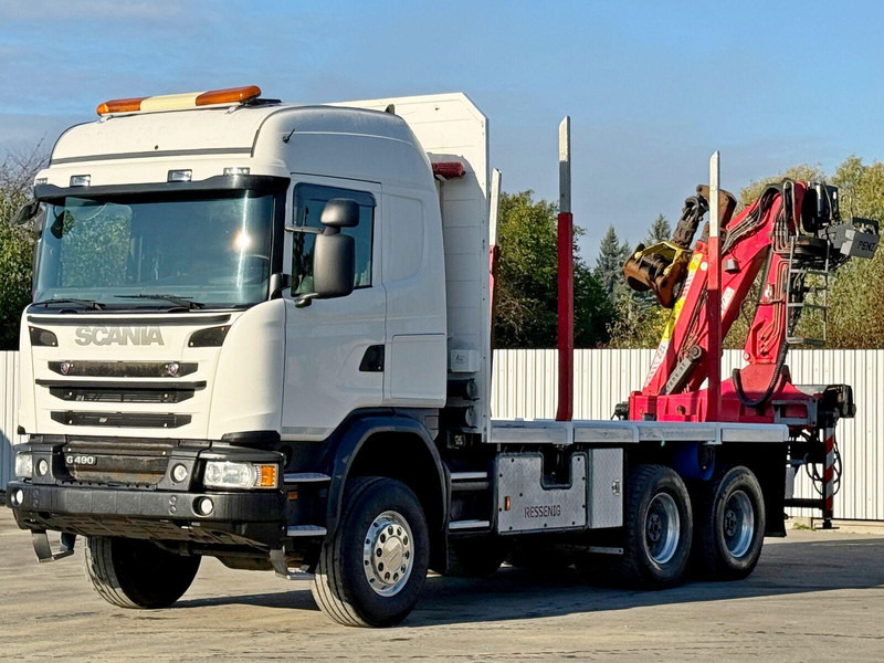 Scania G490 - Camion trasporto legname, Camion con gru: foto 4 Scania G490 - Camion trasporto legname, Camion con gru: foto 4