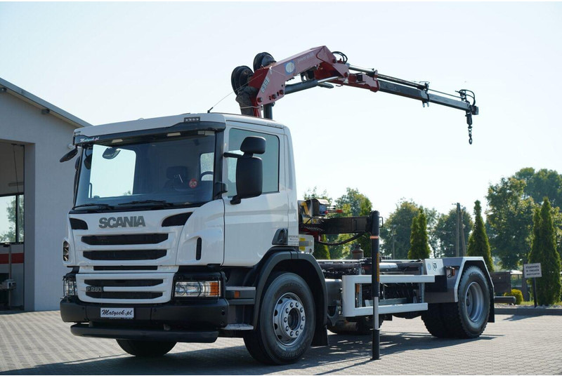 Scania P 280 / 4X2 / SIŁOWNIK DO WYWROTU / + HDS HMF 635 / UDŹWIG 1 500 - Autocarro ribaltabile: foto 1 Scania P 280 / 4X2 / SIŁOWNIK DO WYWROTU / + HDS HMF 635 / UDŹWIG 1 500 - Autocarro ribaltabile: foto 1