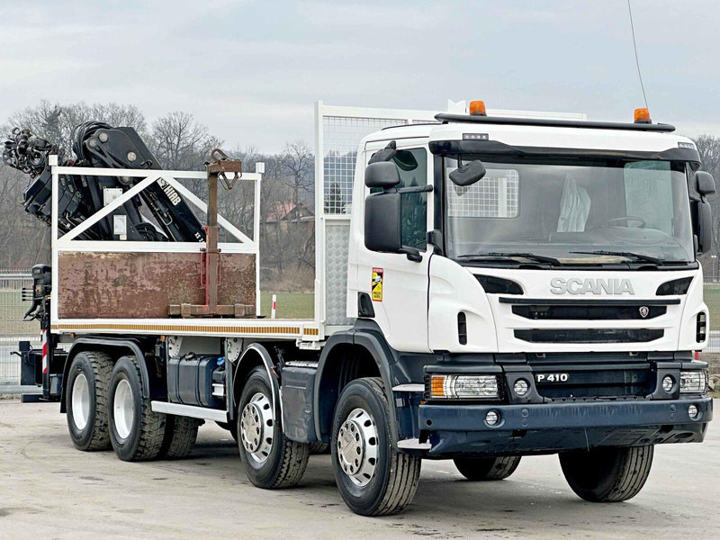 Scania P 410*PLATFORM 7,00m*HIAB 244 E-5 HIPRO+FUNK/8x4 - Autocarro con pianale/ Cassone fisso, Camion con gru: foto 3 Scania P 410*PLATFORM 7,00m*HIAB 244 E-5 HIPRO+FUNK/8x4 - Autocarro con pianale/ Cassone fisso, Camion con gru: foto 3