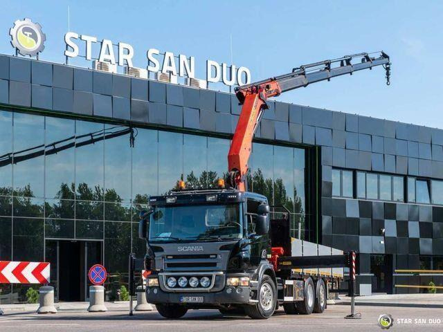 Scania P270 6x2 PALFINGER PK 20002 HDS Crane Rotator - Autocarro con pianale/ Cassone fisso, Camion con gru: foto 1 Scania P270 6x2 PALFINGER PK 20002 HDS Crane Rotator - Autocarro con pianale/ Cassone fisso, Camion con gru: foto 1