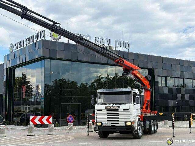 Scania R143 HL 6x2 PALFINGER PK44002 Crane Kran - Autocarro con pianale/ Cassone fisso, Camion con gru: foto 3 Scania R143 HL 6x2 PALFINGER PK44002 Crane Kran - Autocarro con pianale/ Cassone fisso, Camion con gru: foto 3
