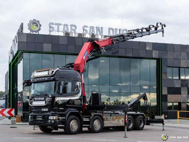 Scania R580 8x4 HMF 5020-K6, JOAB L20 5200AK Hooklift - Autocarro scarrabile, Camion con gru: foto 1 Scania R580 8x4 HMF 5020-K6, JOAB L20 5200AK Hooklift - Autocarro scarrabile, Camion con gru: foto 1