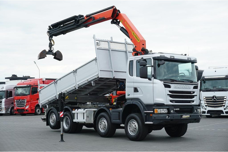 Scanvo G 400 / E 5 / 8 X 4 / 4 x 4 / WYWROTKA + HDS / TRIDEM / PALFINGE - Autocarro ribaltabile, Camion con gru: foto 2 Scanvo G 400 / E 5 / 8 X 4 / 4 x 4 / WYWROTKA + HDS / TRIDEM / PALFINGE - Autocarro ribaltabile, Camion con gru: foto 2