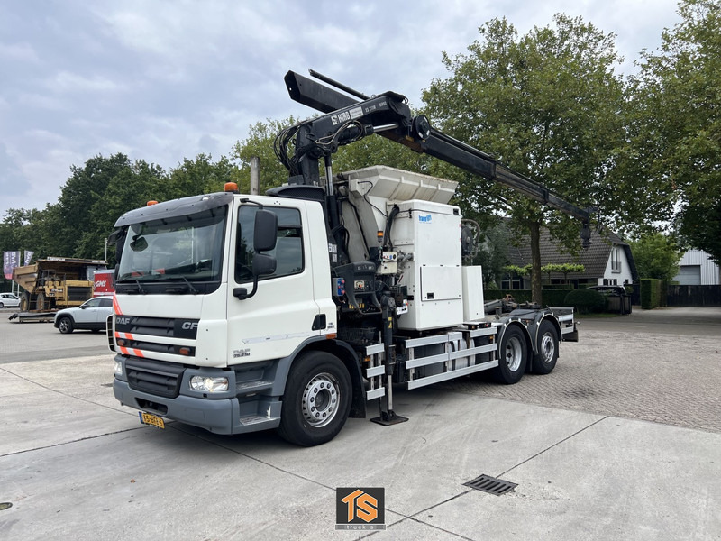 DAF FAN CF KRAN - PERS - VUILNIS - MULDE WAGEN - TOP. TRUCK - Camion con sistema di cavi, Camion con gru: foto 1 DAF FAN CF KRAN - PERS - VUILNIS - MULDE WAGEN - TOP. TRUCK - Camion con sistema di cavi, Camion con gru: foto 1