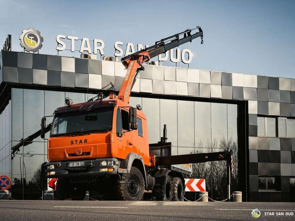 MAN STAR 266 MAN 6x6 PALFINGER PK 18001 Crane Kran - Camion con gru: foto 2 MAN STAR 266 MAN 6x6 PALFINGER PK 18001 Crane Kran - Camion con gru: foto 2