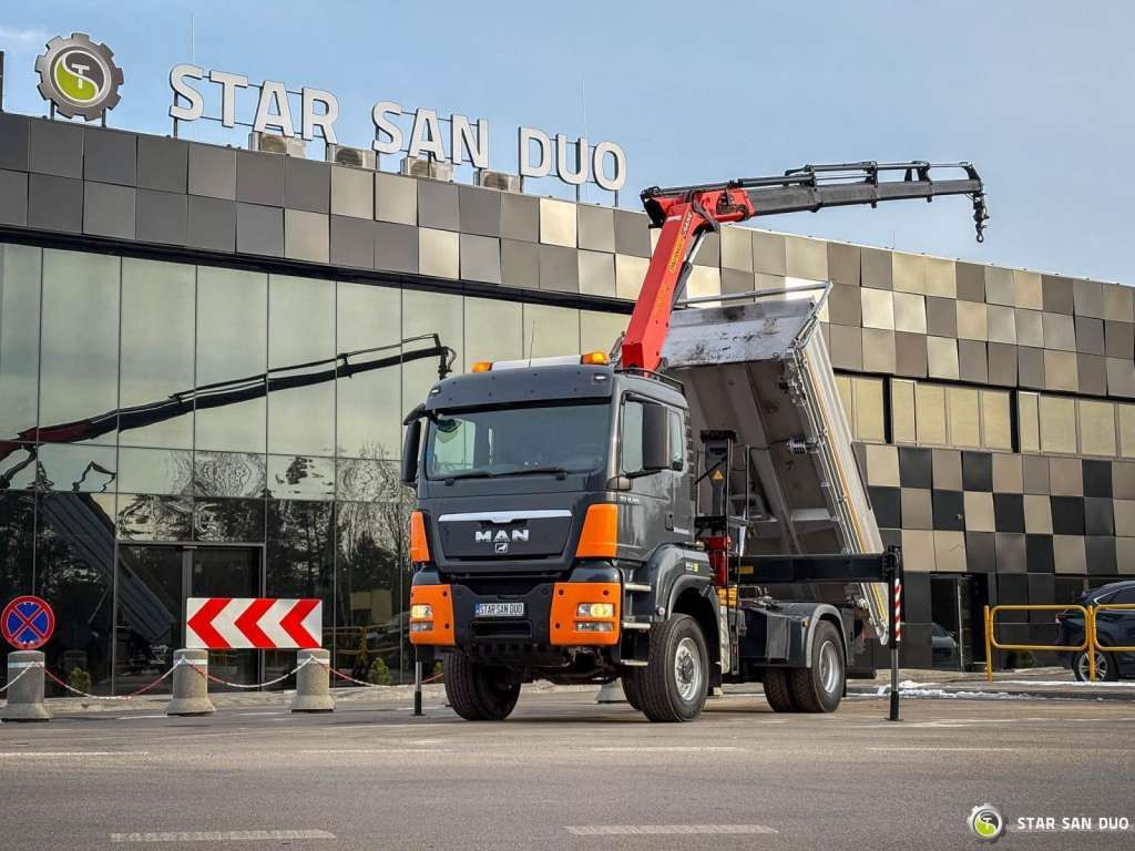 MAN TGS 18.480 PALFINGER PK 16502 HDS Crane,Kipper MAN TGS 18.480 PALFINGER PK 16502 HDS Crane,Kipper - Camion con gru, Autocarro ribaltabile: foto 1 MAN TGS 18.480 PALFINGER PK 16502 HDS Crane,Kipper MAN TGS 18.480 PALFINGER PK 16502 HDS Crane,Kipper - Camion con gru, Autocarro ribaltabile: foto 1