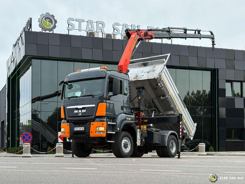 MAN TGS 18.480 PALFINGER PK 16502 HDS Crane,Kipper - Camion con gru: foto 1 MAN TGS 18.480 PALFINGER PK 16502 HDS Crane,Kipper - Camion con gru: foto 1