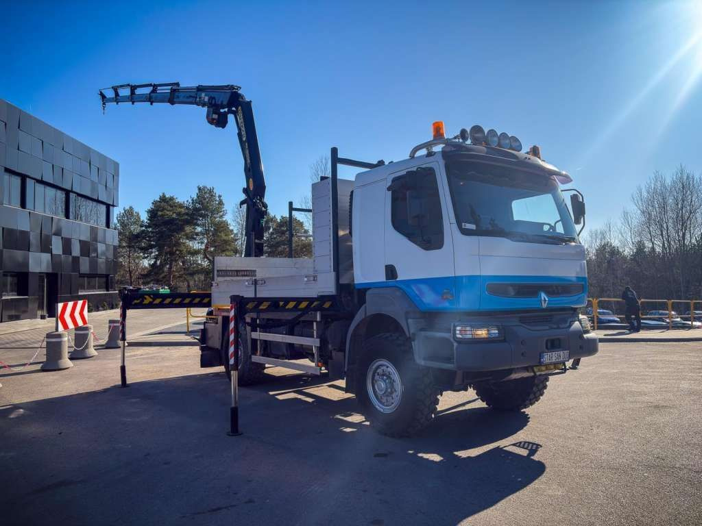 Camion con gru, Autocarro con pianale/ Cassone fisso nuovo Renault  KERAX 270 4x4 PALFINGER PK 16502 CRANE WINCH: foto 18