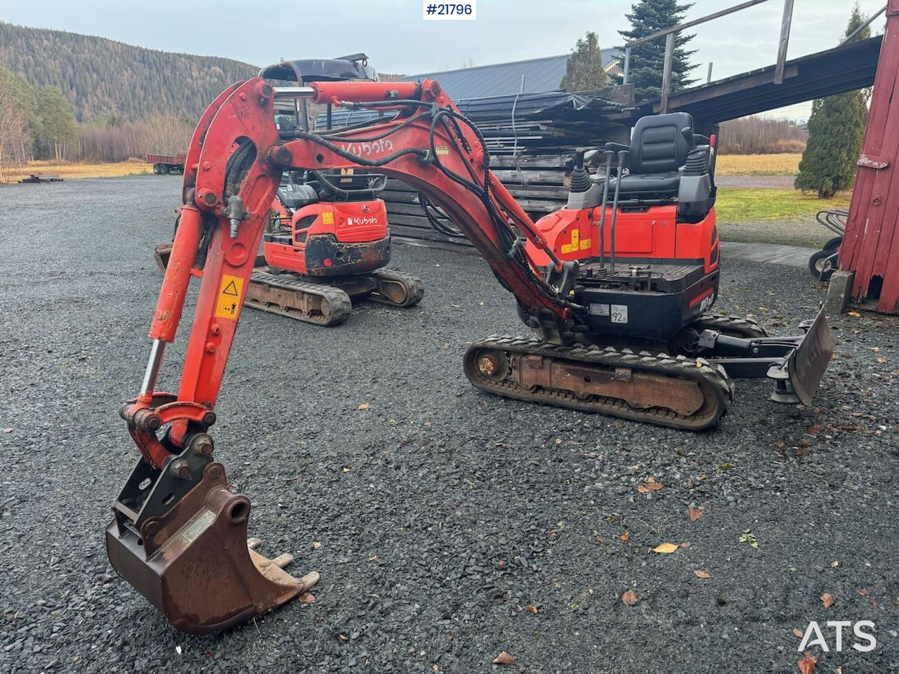 Kubota U17-3a Beltegraver m/ pusseskuffe. Spesialbygd for flytting med hellikopter. - Miniescavatore: foto 4 Kubota U17-3a Beltegraver m/ pusseskuffe. Spesialbygd for flytting med hellikopter. - Miniescavatore: foto 4