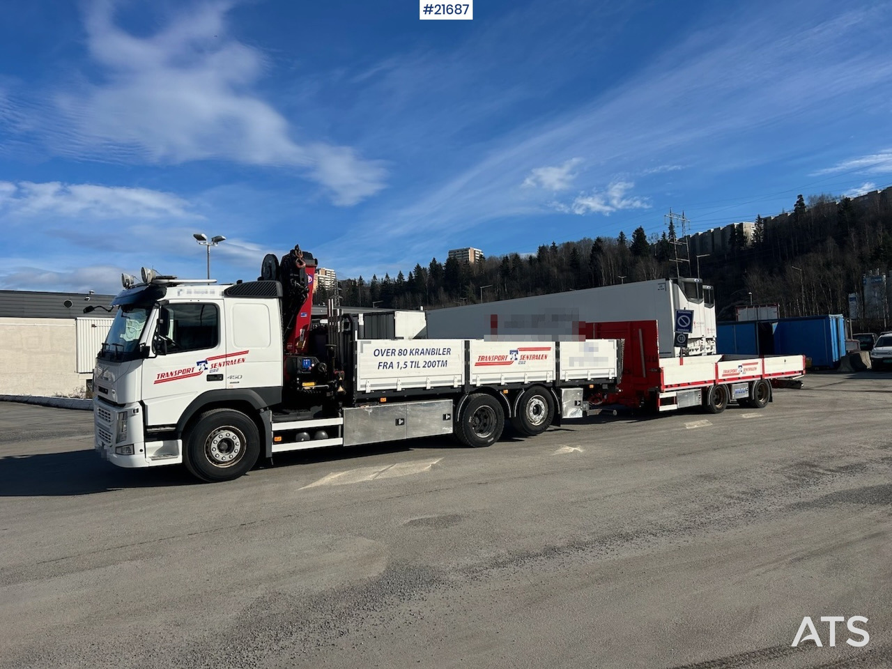 Volvo Volvo FM450 Kranbil m/ 21 t/m HMF kran og Løftelem. 194 000 km! - Camion con gru: foto 2 Volvo Volvo FM450 Kranbil m/ 21 t/m HMF kran og Løftelem. 194 000 km! - Camion con gru: foto 2