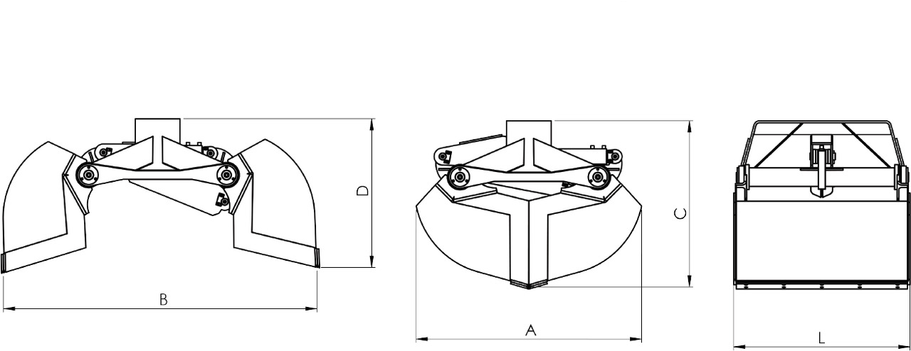 Clamshell bucket for digging BV-M 400 - Benna mordente per Gru per autocarro: foto 3 Clamshell bucket for digging BV-M 400 - Benna mordente per Gru per autocarro: foto 3