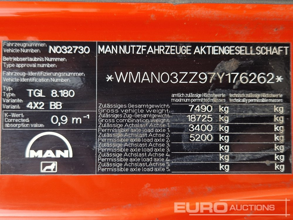 Autocarro ribaltabile 2006 MAN TGL 8.180: foto 43