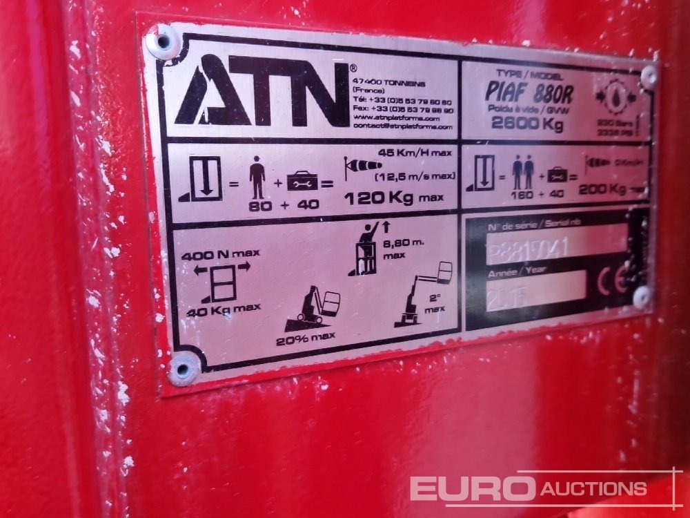 Piattaforma aerea 2015 ATN PIAF 880R: foto 21