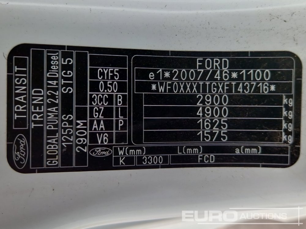 Furgone chiuso 2015 Ford Transit: foto 31 Furgone chiuso 2015 Ford Transit: foto 31