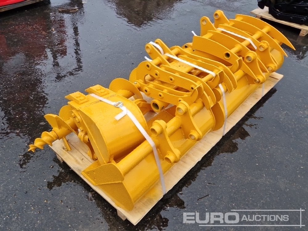 Unused 2025 GIYI QTY (8) CAT 301 Excavator Attachment, Rake, Ripper, Grabber, 12” Auger, 16” Auger, 8” Digging Bucket, 24”, 32” Ditching Bucket - Benna: foto 2 Unused 2025 GIYI QTY (8) CAT 301 Excavator Attachment, Rake, Ripper, Grabber, 12” Auger, 16” Auger, 8” Digging Bucket, 24”, 32” Ditching Bucket - Benna: foto 2