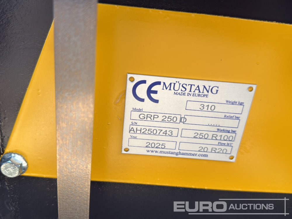 Unused 2025 Mustang GRP250D - Attrezzatura per Escavatore: foto 5 Unused 2025 Mustang GRP250D - Attrezzatura per Escavatore: foto 5
