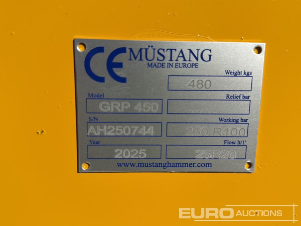 Unused 2025 Mustang GRP450 - Attrezzatura per Escavatore: foto 5 Unused 2025 Mustang GRP450 - Attrezzatura per Escavatore: foto 5
