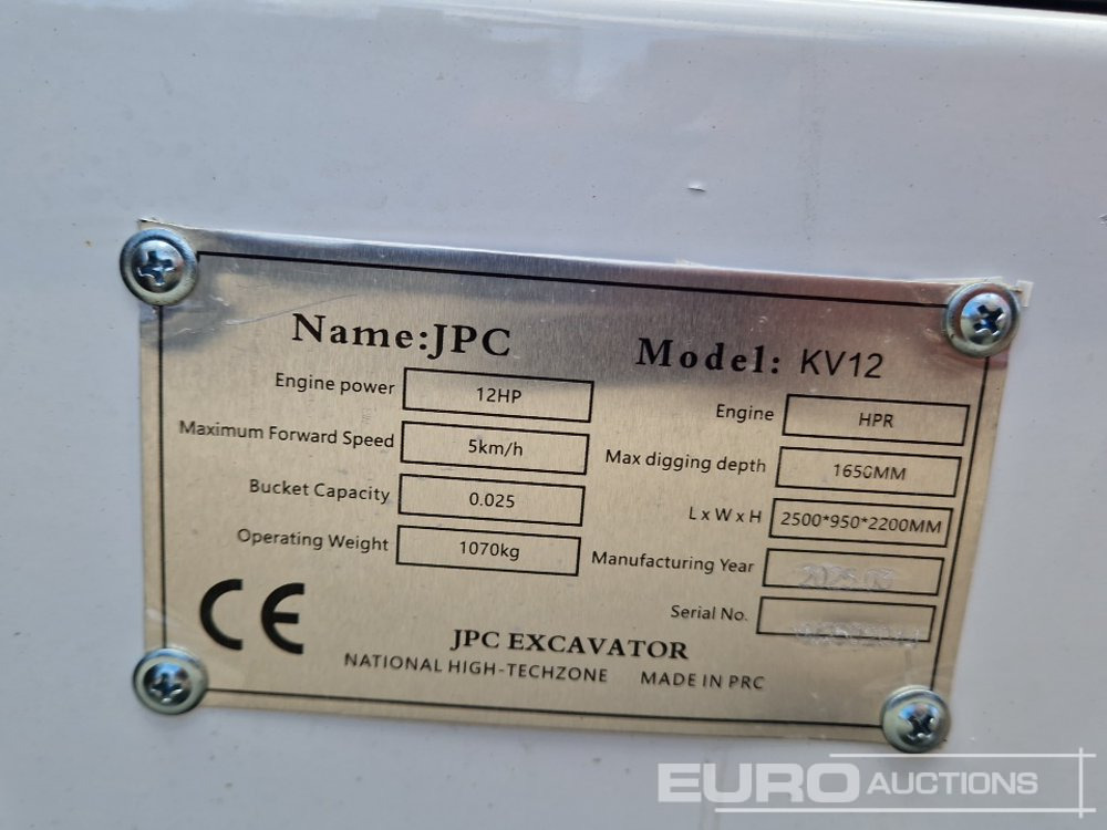Miniescavatore Unused 2025 JPC KV 12: foto 45