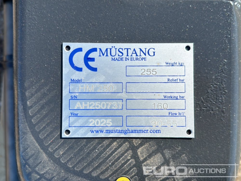 Unused 2025 Mustang HM250 - Martello idraulico: foto 5 Unused 2025 Mustang HM250 - Martello idraulico: foto 5