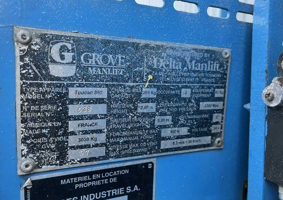 Grove Toucan860 - Elevatore verticale: foto 4 Grove Toucan860 - Elevatore verticale: foto 4