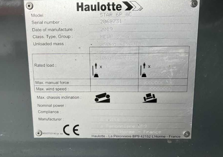 Haulotte STAR 6P AC - Elevatore verticale: foto 4 Haulotte STAR 6P AC - Elevatore verticale: foto 4