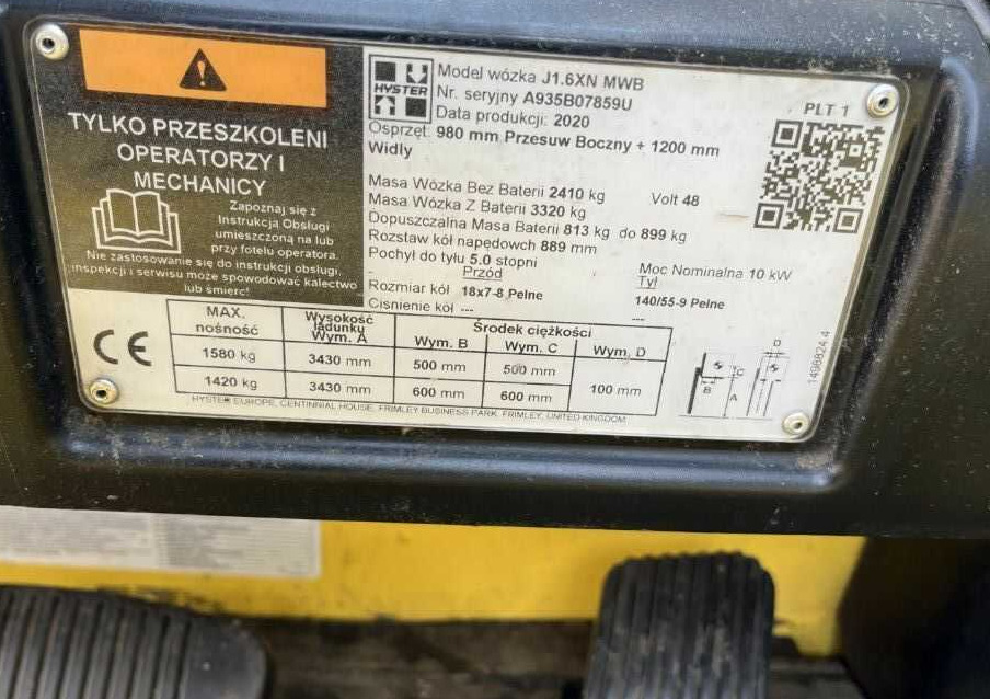 Hyster J1.6XN - Carrello elevatore elettrico: foto 4 Hyster J1.6XN - Carrello elevatore elettrico: foto 4