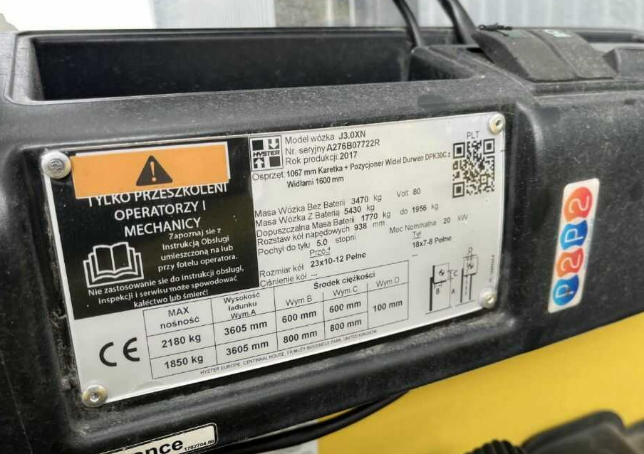 Hyster J3.0XN - Carrello elevatore elettrico: foto 4 Hyster J3.0XN - Carrello elevatore elettrico: foto 4