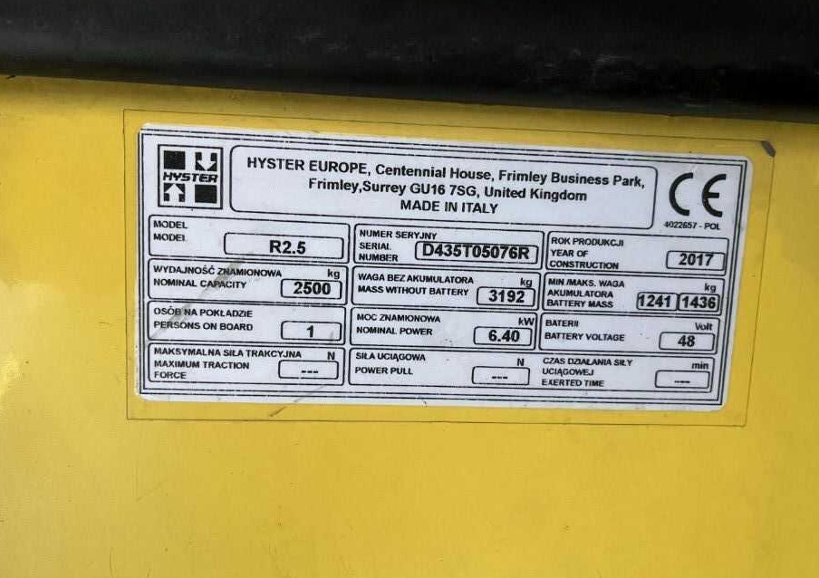 Hyster R2.5 - Carrello retrattile: foto 4 Hyster R2.5 - Carrello retrattile: foto 4