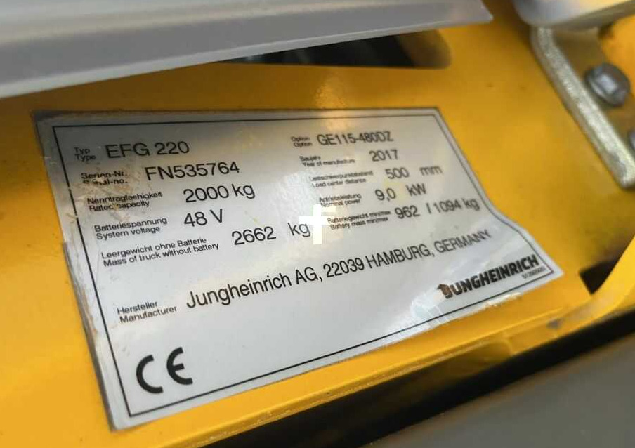 Jungheinrich EFG220 - Carrello elevatore elettrico: foto 4 Jungheinrich EFG220 - Carrello elevatore elettrico: foto 4