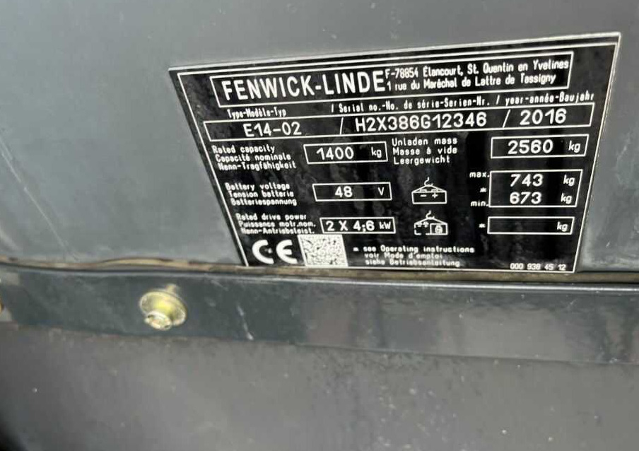 Linde E14 - Carrello elevatore elettrico: foto 4 Linde E14 - Carrello elevatore elettrico: foto 4
