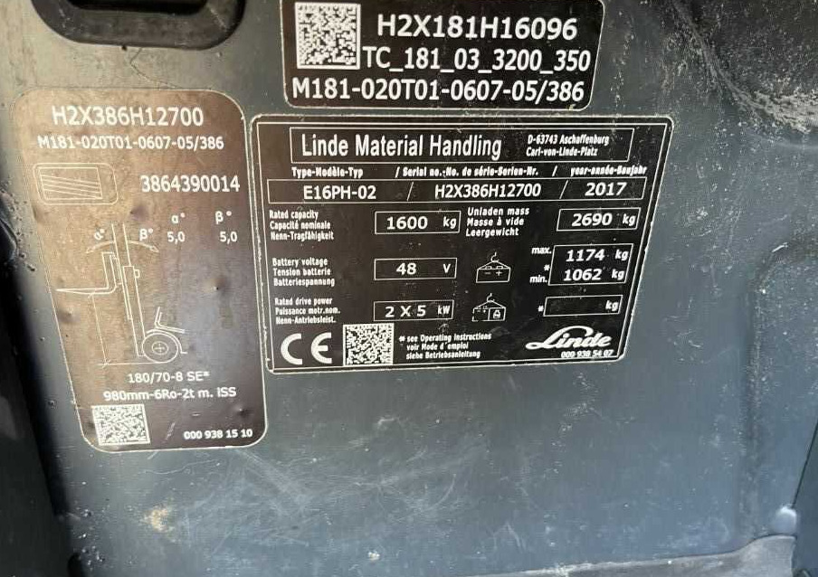 Linde E16PH-02 - Carrello elevatore elettrico: foto 4 Linde E16PH-02 - Carrello elevatore elettrico: foto 4