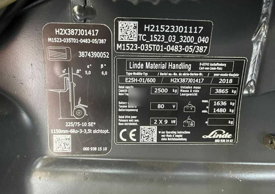 Linde E25H-01/600 - Carrello elevatore elettrico: foto 4 Linde E25H-01/600 - Carrello elevatore elettrico: foto 4