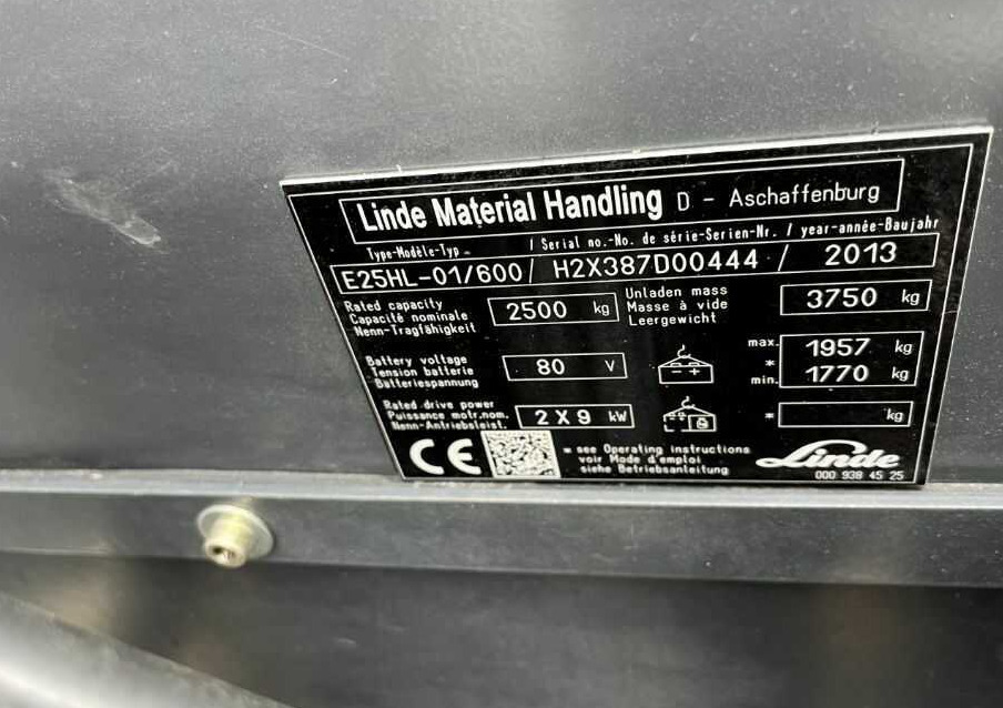 Linde E25HL-01/600 - Carrello elevatore elettrico: foto 4 Linde E25HL-01/600 - Carrello elevatore elettrico: foto 4