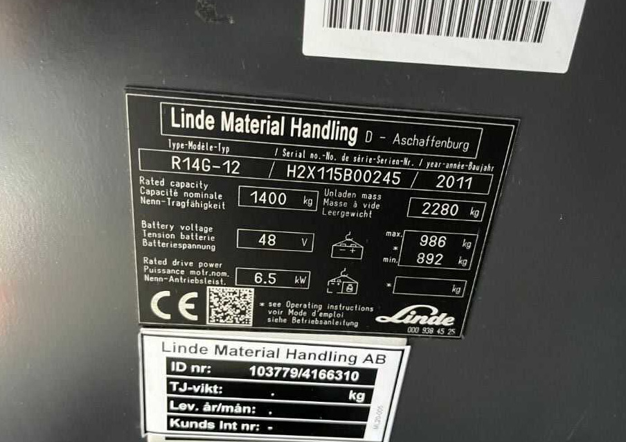 Linde R14G - Carrello retrattile: foto 4 Linde R14G - Carrello retrattile: foto 4