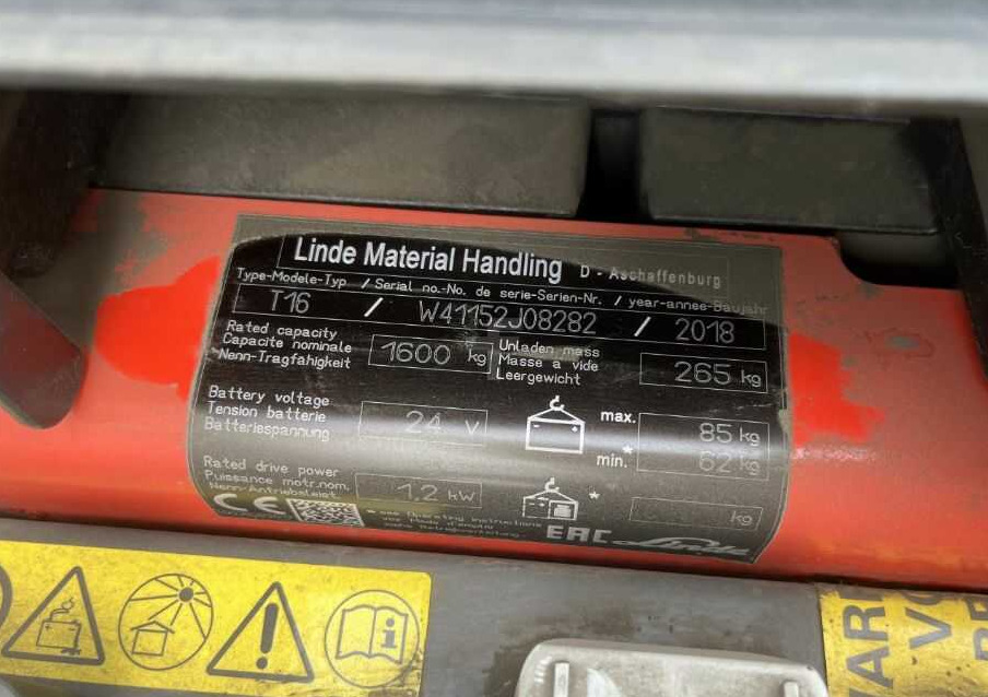 Linde T16 - Transpallet: foto 5 Linde T16 - Transpallet: foto 5