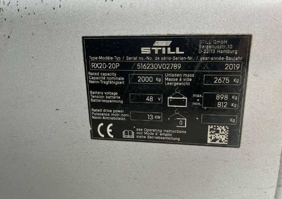 Still RX20-20P - Carrello elevatore elettrico: foto 4 Still RX20-20P - Carrello elevatore elettrico: foto 4