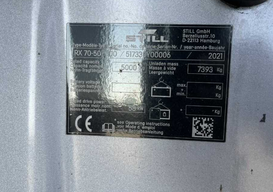 Still RX70-50T/600 - Carrello elevatore a gas: foto 4 Still RX70-50T/600 - Carrello elevatore a gas: foto 4