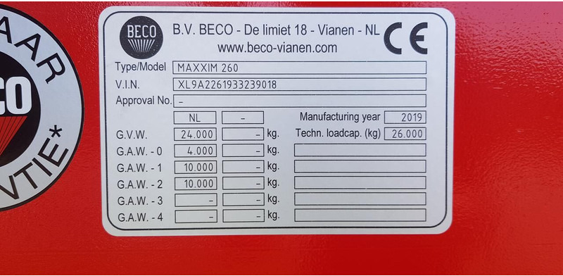 Beco maxxim 260 - Rimorchio: foto 2 Beco maxxim 260 - Rimorchio: foto 2