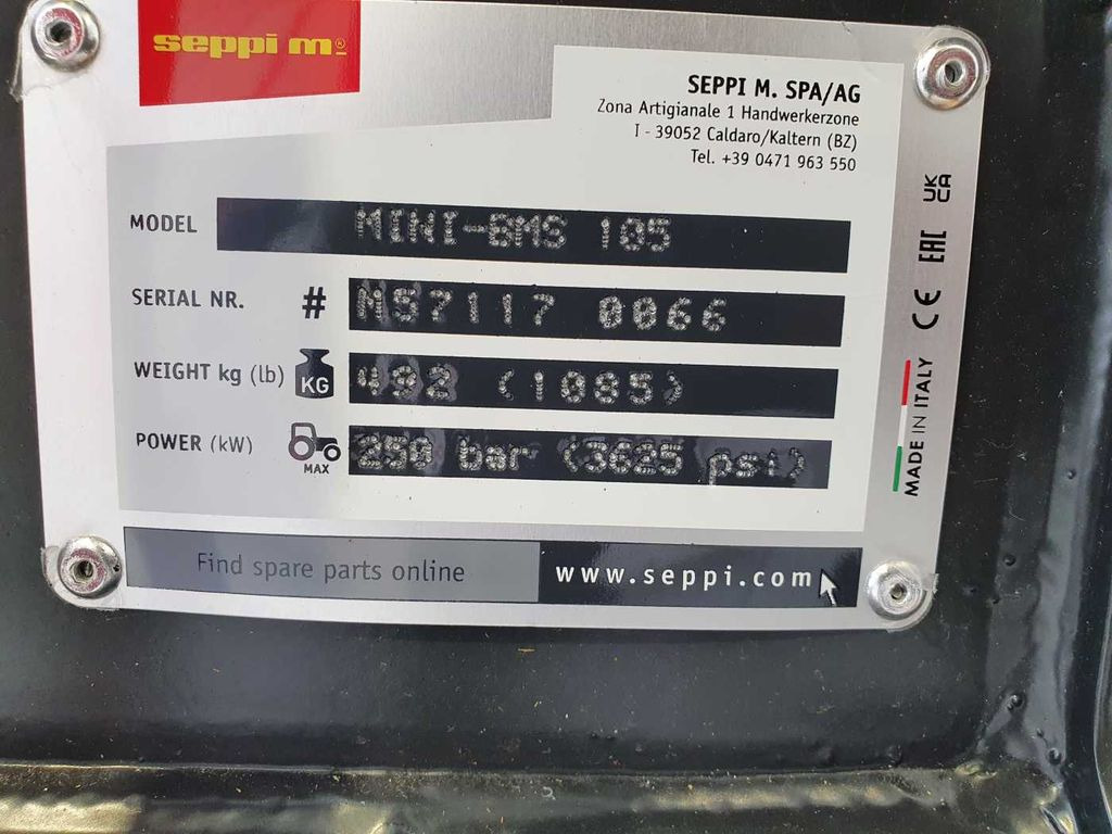 Trinciatrice forestale nuovo Seppi M. MINI-BMS 105 / Forstmulcher / CUT CONTR: foto 11