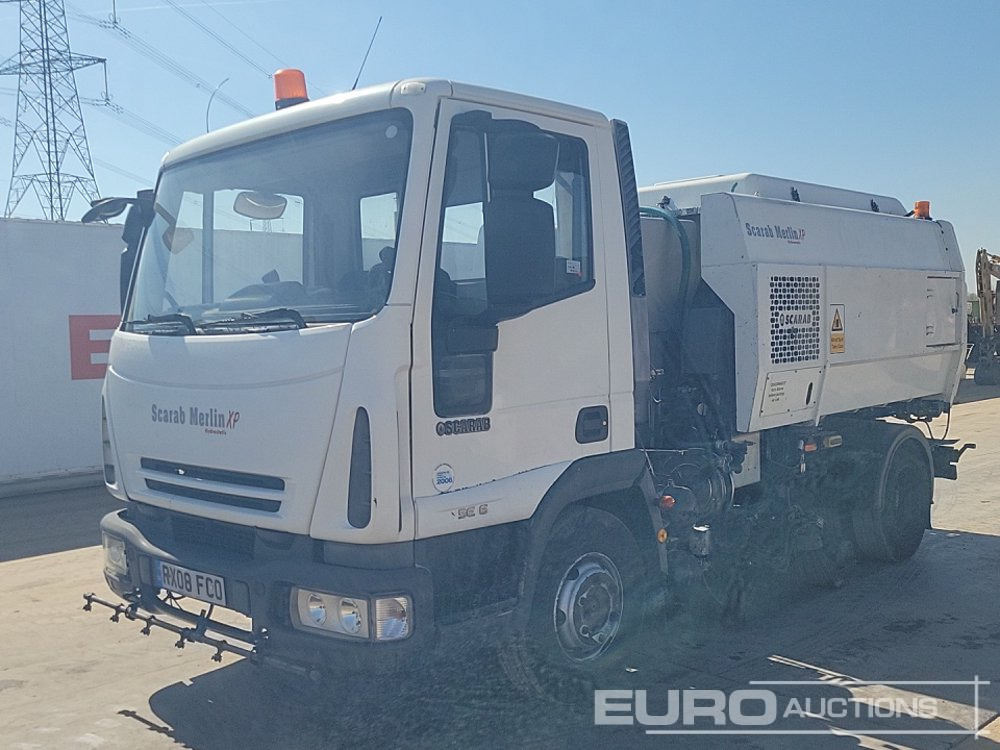 2008 Iveco 4x2 Sweeper Lorry, Scarab Merlin Body, Reverse Camera, Manual Gearbox - Spazzatrice stradale: foto 1 2008 Iveco 4x2 Sweeper Lorry, Scarab Merlin Body, Reverse Camera, Manual Gearbox - Spazzatrice stradale: foto 1