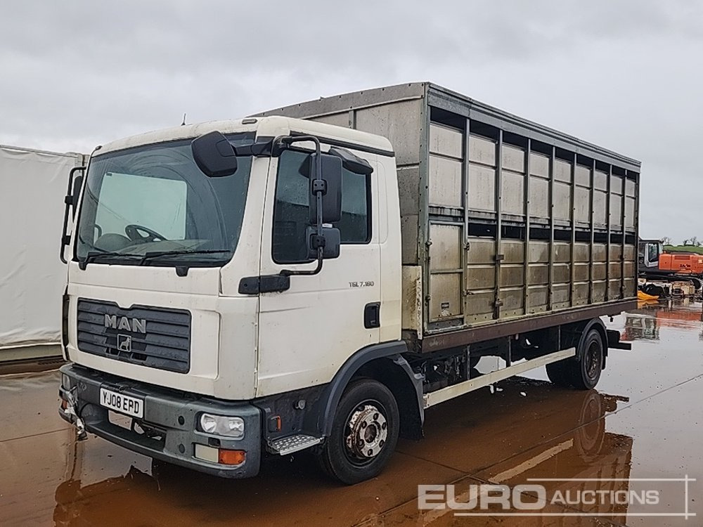 2008 MAN TGL7.180 - Autocarro trasporto bestiame: foto 1 2008 MAN TGL7.180 - Autocarro trasporto bestiame: foto 1