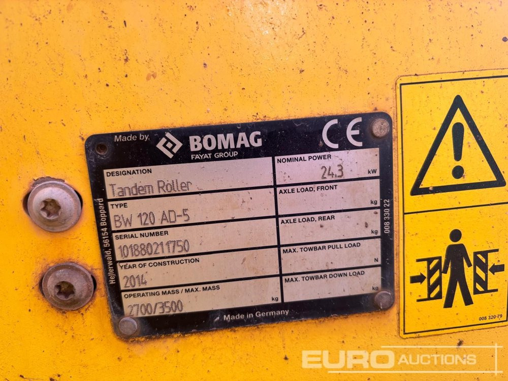 2014 Bomag BW120AD-5 - Rullo: foto 5 2014 Bomag BW120AD-5 - Rullo: foto 5