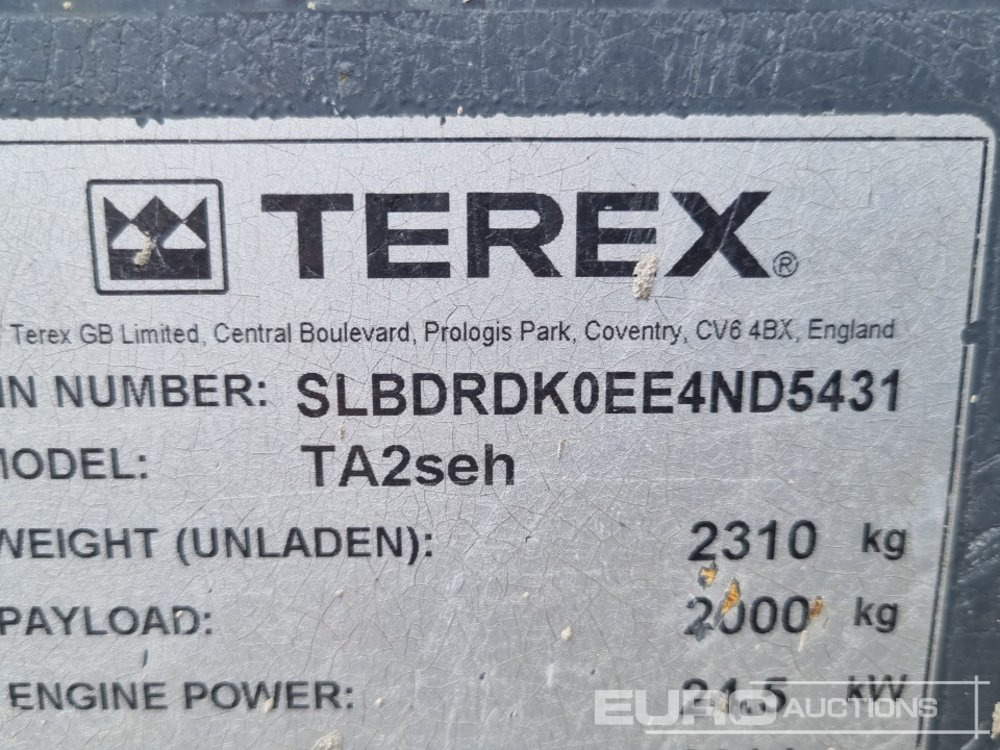 Mini dumper 2014 Terex TA2SEH: foto 36