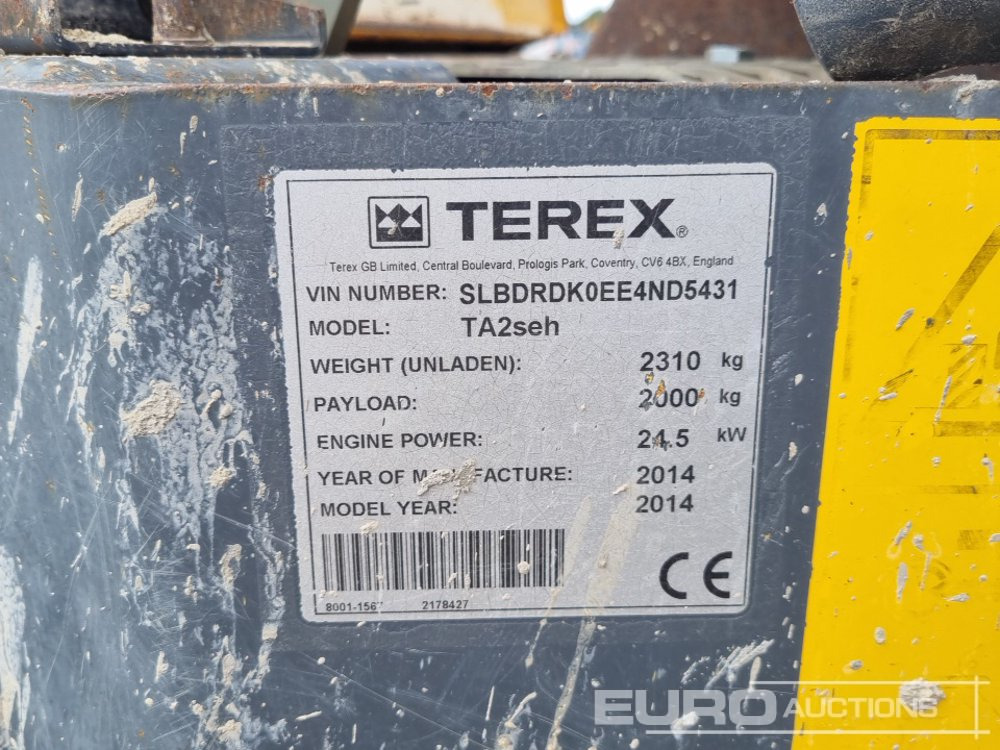 Mini dumper 2014 Terex TA2SEH: foto 35