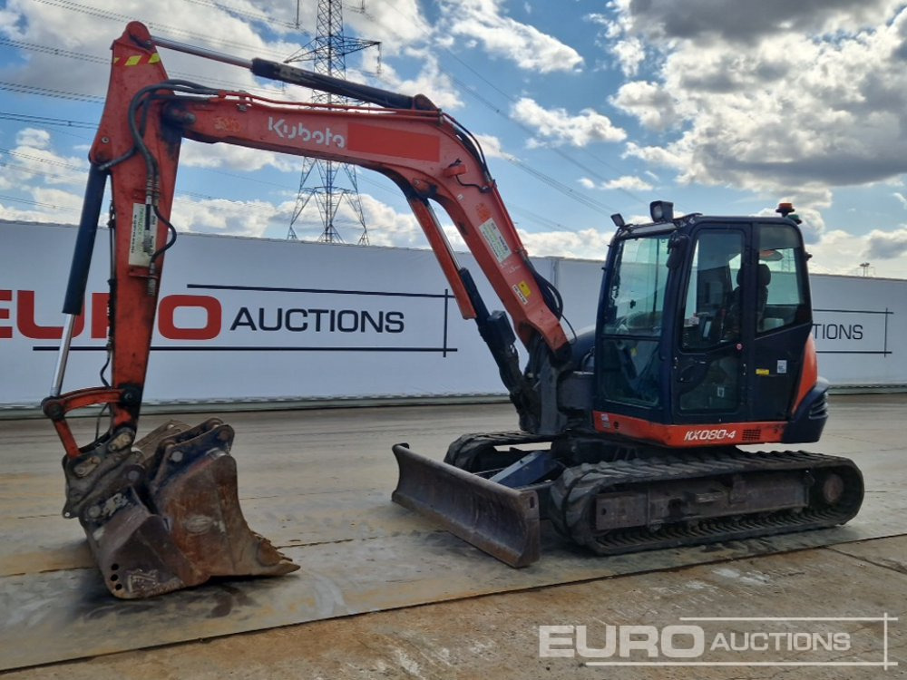 2016 Kubota KX080-4 - Miniescavatore: foto 1 2016 Kubota KX080-4 - Miniescavatore: foto 1